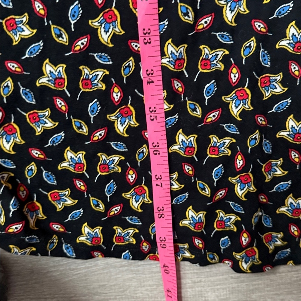 Boden Willow Jersey Dress Tulip Bud Black Multicolor 12L - Picture 11 of 11